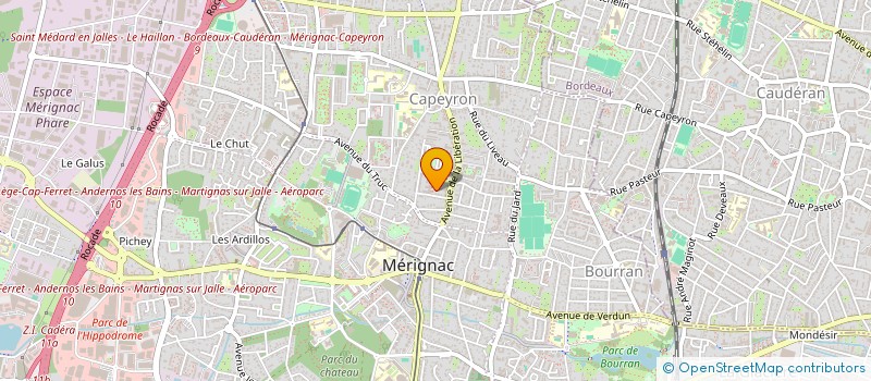 localisation de l'entreprise PLANETE ORTHO à MERIGNAC