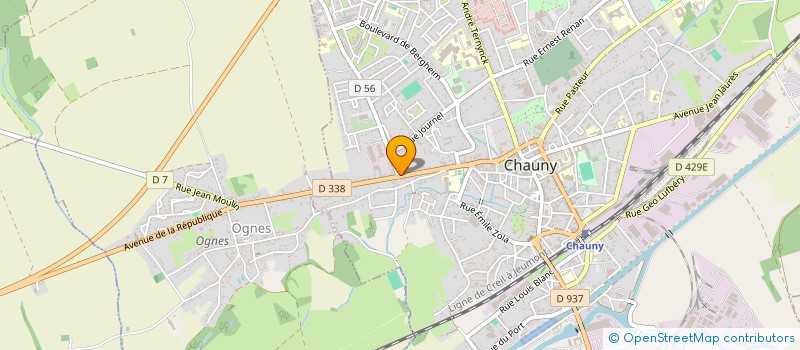 localisation de l'entreprise PLANETE PUB  CHAUNY