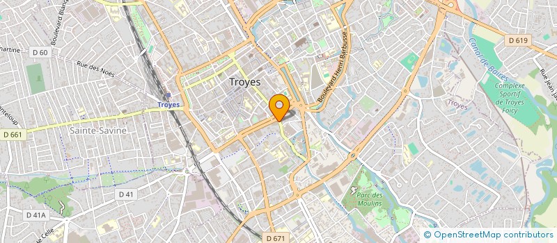 localisation de l'entreprise PLANETE SCHOOL BILLARD  TROYES