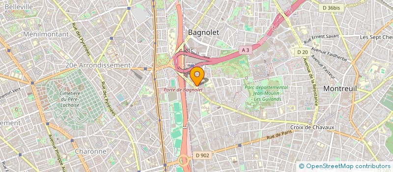 localisation de l'entreprise PLANETE SERVICE à BAGNOLET