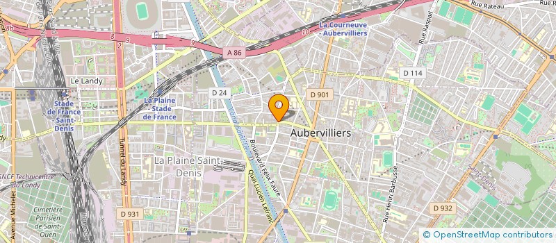 localisation de l'entreprise PLANETE SHOES  AUBERVILLIERS