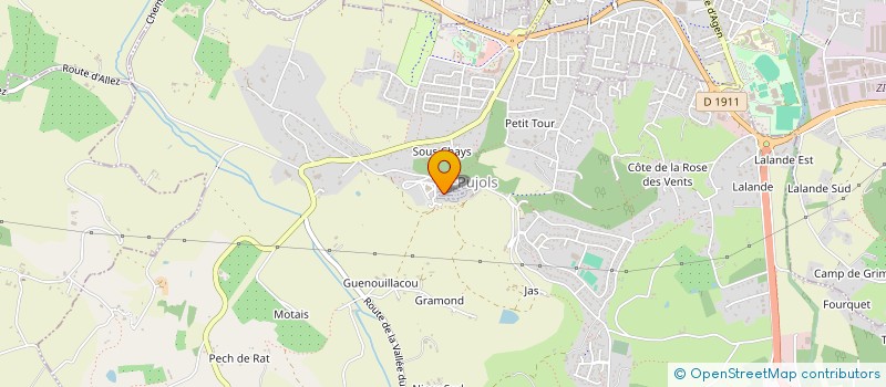 localisation de l'entreprise PLANETE SPORT FRANCE  PUJOLS