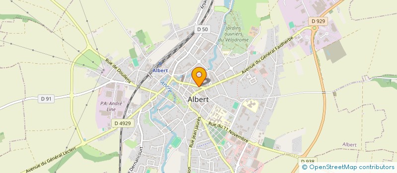 localisation de l'entreprise PLANETE VIDEO à ALBERT