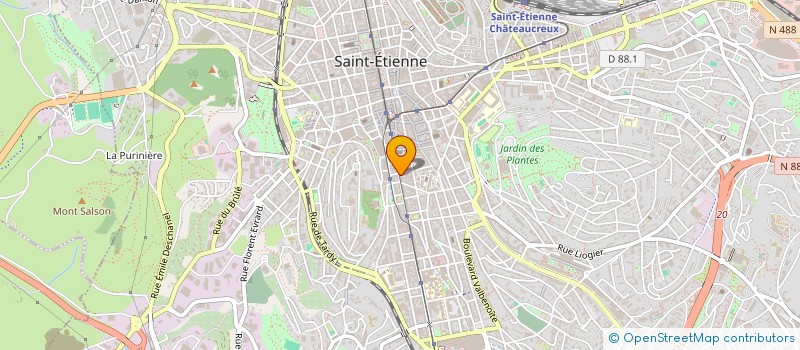 localisation de l'entreprise PLANFORET PROJETS à SAINT-ETIENNE