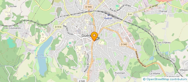 localisation de l'entreprise PLANNING FAMILIAL-ASSOCIATION DEPARTEMENTALE DE LA CREUSE à GUERET