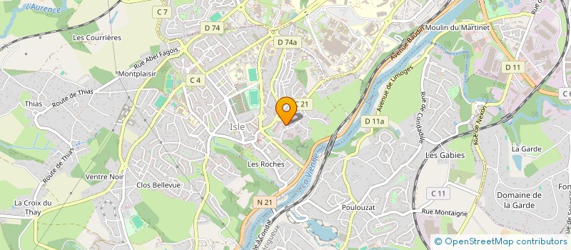 localisation de l'entreprise PLANS ET BATIMENTS  ISLE