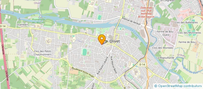 localisation de l'entreprise PLANT'O VERT à OLIVET