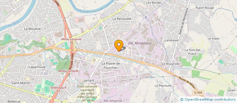 localisation de l'entreprise PLANTAPHARMA à ALBI