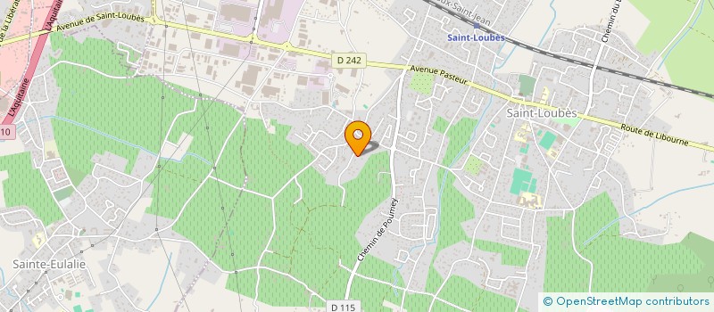 localisation de l'entreprise PLAQ'AQUITAINE à SAINT LOUBES