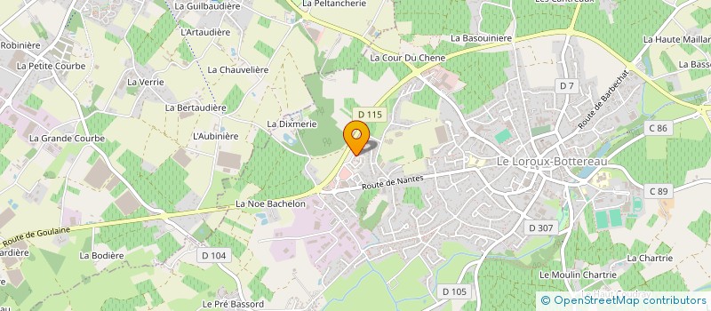 localisation de l'entreprise PLAQUES & DECO  LE LOROUX-BOTTEREAU