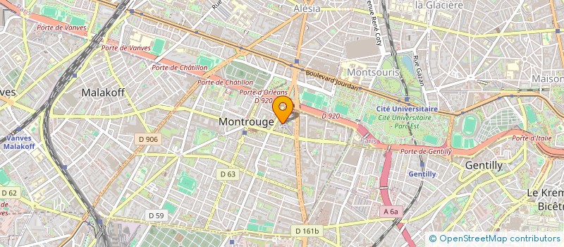 localisation de l'entreprise PLAQUISOLIVEIRA à MONTROUGE