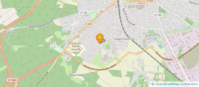 localisation de l'entreprise PLAQUISTE DE L'EST  HAGUENAU