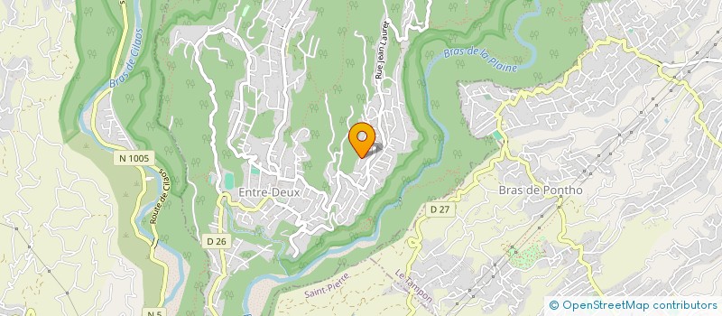 localisation de l'entreprise PLAQUISTE SUD REUNION  ENTRE-DEUX