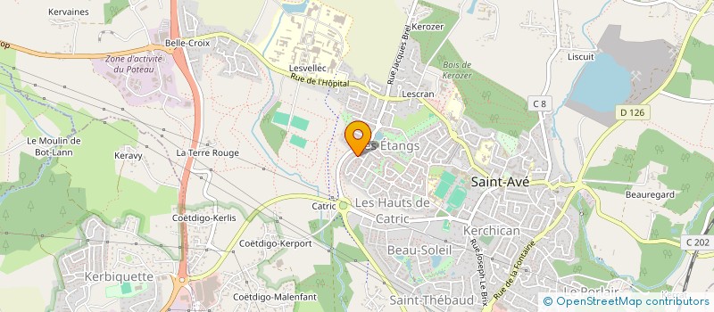 localisation de l'entreprise PLAQUISTES 2 B à SAINT-AVE