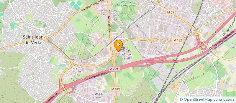 localisation de l'entreprise PLAQUISTES PROFESSIONNELS MONTPELLIER HERAULT 34 à SAINT-JEAN-DE-VEDAS