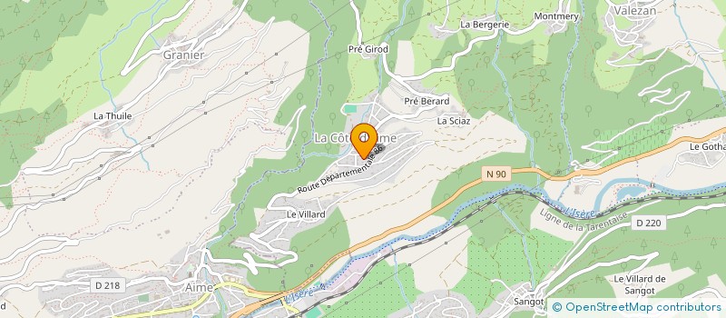 localisation de l'entreprise PLASSIARD / BRUNET-PLASSIARD  LA PLAGNE TARENTAISE