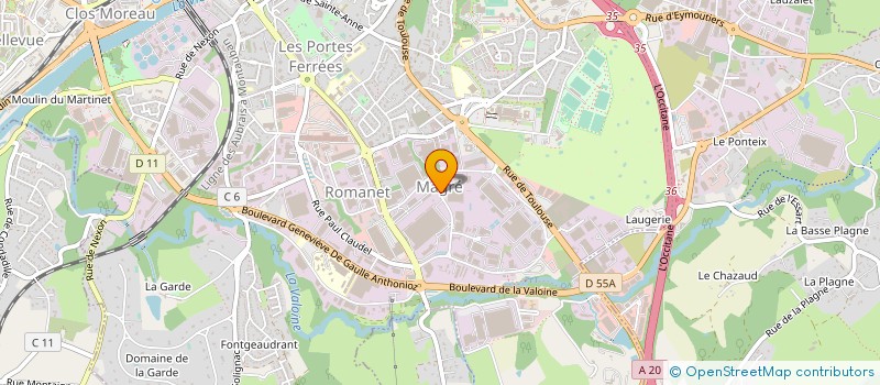 localisation de l'entreprise PLAST AVENIR 87 à LIMOGES