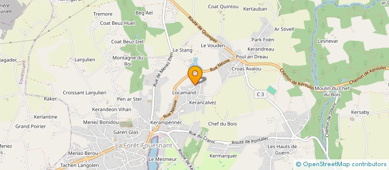 localisation de l'entreprise PLAST'IC ENTREPRISES à LA FORET-FOUESNANT