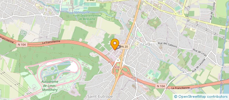 localisation de l'entreprise PLASTECA à LINAS