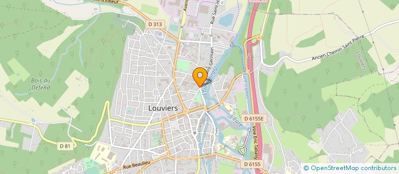 localisation de l'entreprise PLASTELEC à LOUVIERS