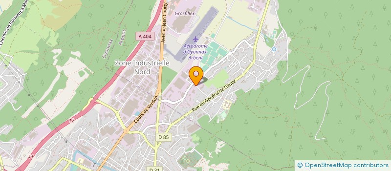 localisation de l'entreprise PLASTI-CRISTAL à ARBENT