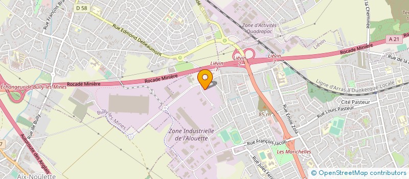 localisation de l'entreprise PLASTIB à LIEVIN