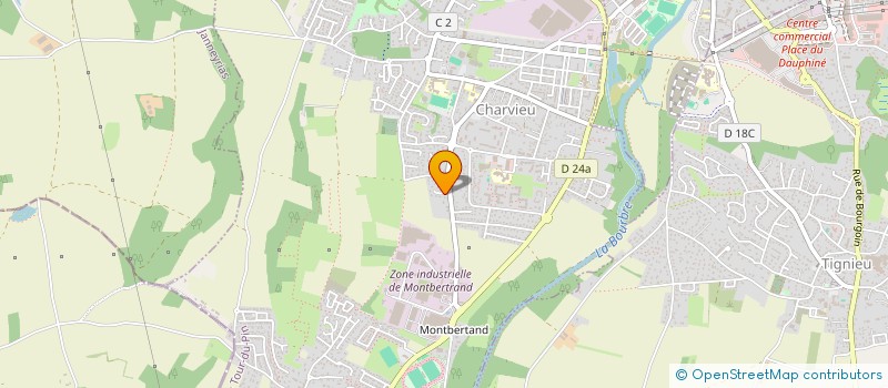 localisation de l'entreprise PLASTIC LINE  CHARVIEU-CHAVAGNEUX