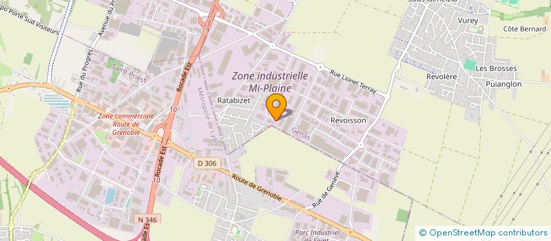 localisation de l'entreprise PLASTIC PLUS  GENAS