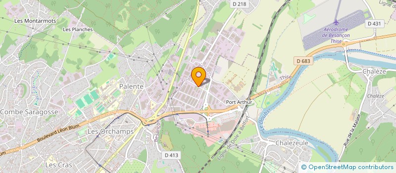 localisation de l'entreprise PLASTIGLAS à CHALEZEULE