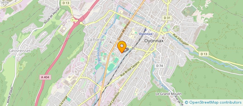 localisation de l'entreprise PLASTILIEGE à OYONNAX