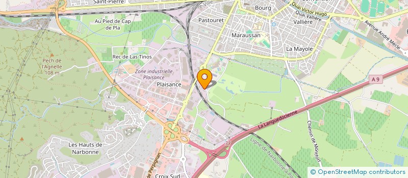 localisation de l'entreprise PLASTIMAGE à NARBONNE