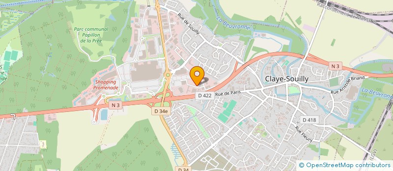 localisation de l'entreprise PLASTIPACK à CLAYE-SOUILLY