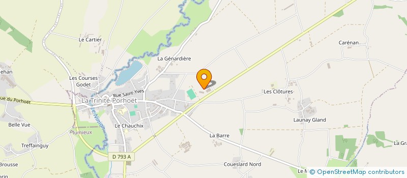localisation de l'entreprise PLASTIQUES DU PORHOET à LA TRINITE-PORHOET