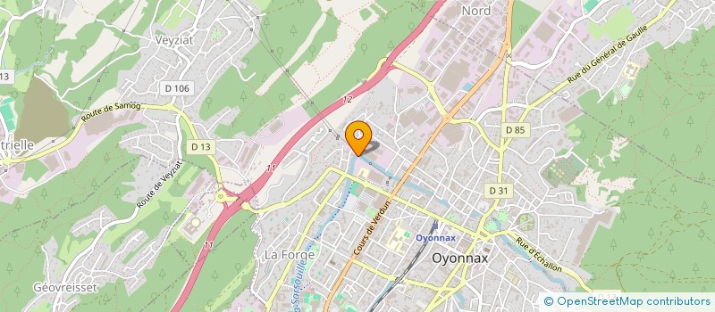 localisation de l'entreprise PLASTIQUES FALQUET ET CIE à OYONNAX
