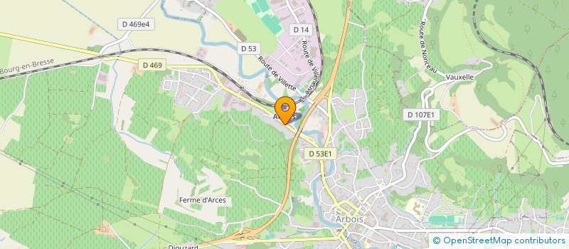 localisation de l'entreprise PLASTIQUES LEBLOND  ARBOIS