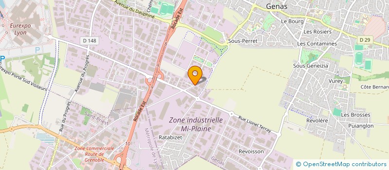 localisation de l'entreprise PLASTIQUICK  GENAS