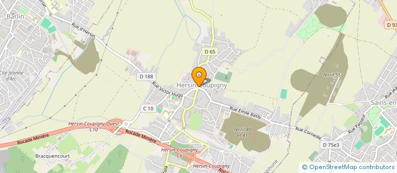 localisation de l'entreprise PLASTQUEST à HERSIN-COUPIGNY