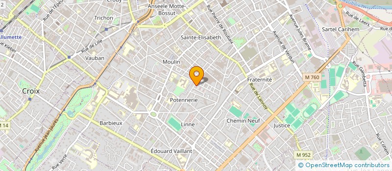 localisation de l'entreprise PLASTYLUX à ROUBAIX