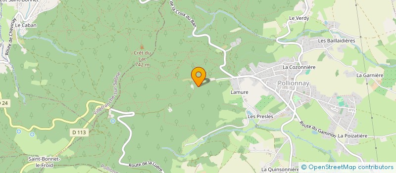 localisation de l'entreprise PLAT DU CHENE  POLLIONNAY