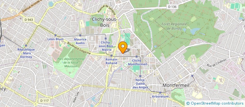 localisation de l'entreprise PLATANE à CLICHY-SOUS-BOIS