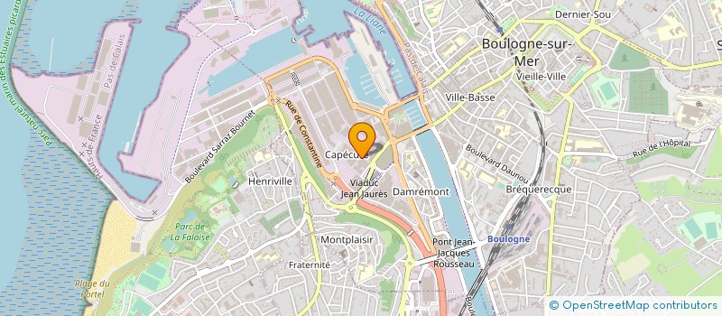 localisation de l'entreprise PLATE-FORME D'INNOVATION NOUVELLES VAGUES (PFI NOUVELLES VAGUES)  BOULOGNE-SUR-MER