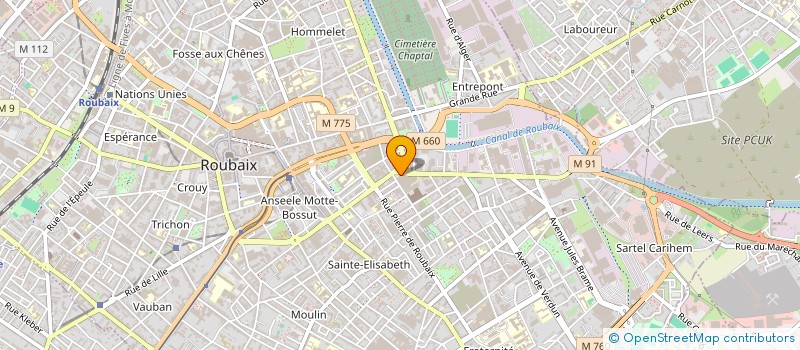 localisation de l'entreprise PLATEAU 112  ROUBAIX