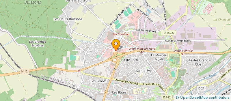 localisation de l'entreprise PLATEAU NORD DRIVE à DREUX