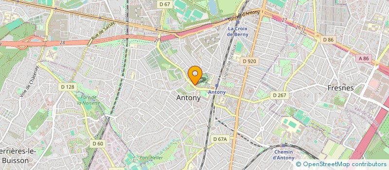 localisation de l'entreprise PLATEAUX D'ESTHETIQUE MEDICALE à ANTONY