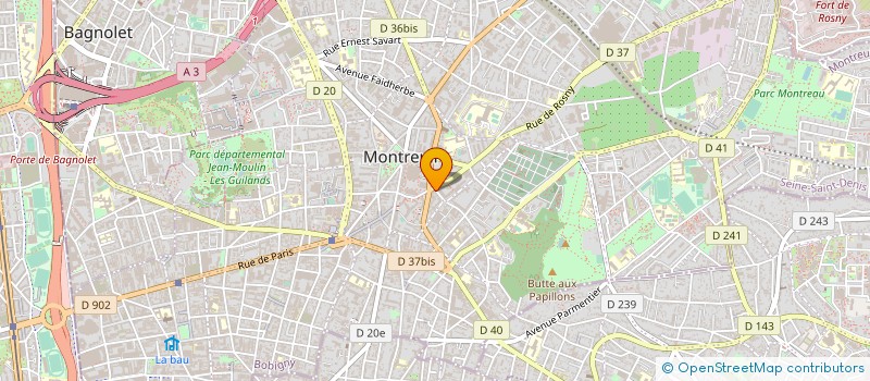 localisation de l'entreprise PLATEFORM' à MONTREUIL