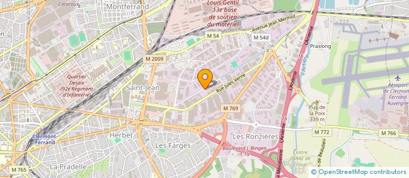 localisation de l'entreprise PLATEFORME DE SERVICE LOGISTIQUE à CLERMONT-FERRAND