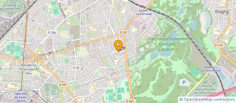 localisation de l'entreprise PLATEFORME DES SENEGALAIS DE L'EXTERIEUR POUR LE DEVELOPPEMENT  STAINS