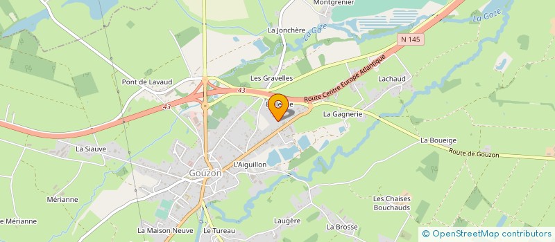 localisation de l'entreprise PLATEFORME LOGISTIQUE GOUZON - PLG à GOUZON