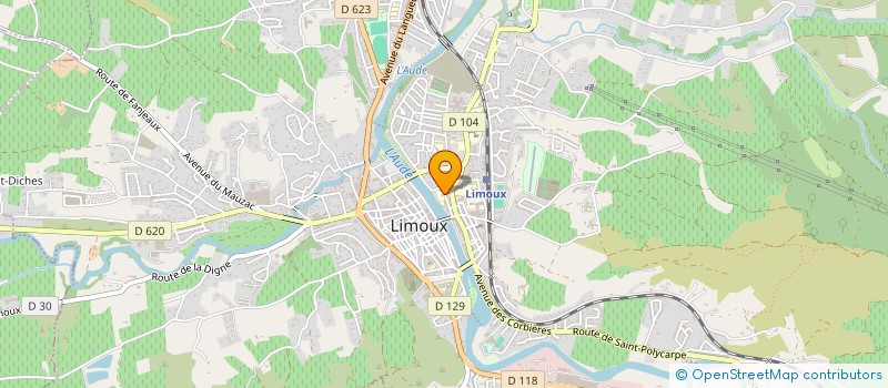 localisation de l'entreprise PLATEFORME TERRITORIALE D'APPUI DE L'AUDE à LIMOUX