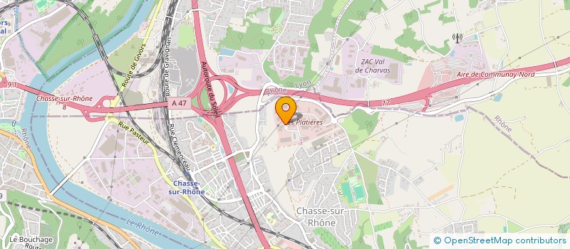 localisation de l'entreprise PLATIANCE  CHASSE-SUR-RHONE